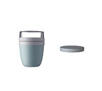 Mepal - Lunchpot Switch Ellipse - Convierte tu fiambrera en un refrigerio - Práctica taza de cereales - Apto para congelador, microondas y lavavajillas - Verde nórdico
