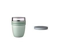 Mepal - Lunchpot Switch Ellipse - Convierte tu lonchera en una olla de aperitivos - Práctica taza de cereales - Apto para congelador, microondas y lavavajillas - Salvia nórdica