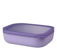 Mepal - Multi Bowl Cirqula Rectangular - Recipientes para Alimentos con Tapa - Adecuado como Fiambrera Hermética para Frigorífico, Microondas y Congelador - Tapers para Comida - 2000 ml - Vivid lilac