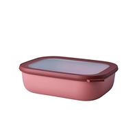 Mepal - Multi Bowl Cirqula Rectangular - Recipientes para Alimentos con Tapa - Adecuado como Fiambrera Hermética para Frigorífico, Microondas y Congelador - Tapers para Comida - 2000 ml - Vivid mauve
