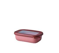 Mepal - Multi Bowl Cirqula Rectangular - Recipientes para Alimentos con Tapa - Adecuado como Fiambrera Hermética para Frigorífico, Microondas y Congelador - Tapers para Comida - 500 ml - Vivid mauve