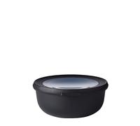Mepal - Multi Bowl Cirqula Redondo - Recipientes para Alimentos con Tapa - Adecuado como Fiambrera Hermética para Frigorífico, Microondas y Congelador - Tapers para Comida - 750 ml - Nordic black