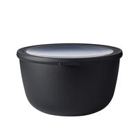 Mepal - Multi Bowl Cirqula Redondo - Recipientes para Alimentos con Tapa - Adecuado como Fiambrera Hermética para Frigorífico, Microondas y Congelador - Tapers para Comida - 3000 ml - Nordic black