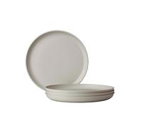 Mepal - Plato de desayuno 4 piezas Silueta - Apto para lavavajillas y microondas - Platos de plástico - Platos llanos - Vajilla - 23 cm - Nordic white
