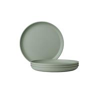 Mepal - Plato de desayuno 4 piezas Silueta - Apto para lavavajillas y microondas - Platos de plástico - Platos llanos - Vajilla - 23 cm - Nordic sage