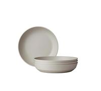 Mepal - Plato hondo 4 piezas Silueta - Apto para lavavajillas y microondas - Platos de plástico - Platos llanos - Vajilla - 21 cm - Nordic white