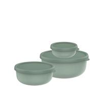 Mepal Recipientes Lumina 3 piezas aptos microondas, nevera y congelador 250+750+1500 ml Nordic sage