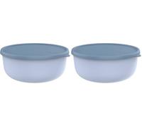 Mepal - Recipientes microondas Lumina - Recipientes alimentarios con tapa aptos para la nevera, el congelador, horno de vapor, microondas y lavavajillas - Recipiente de cocina - 3000 ml - Nordic blue