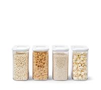 Mepal - Recipientes para Alimentos Modula Juego de 4 Piezas - Tapers para Comida con Tapa - Organizadores de Cocina y Cajas Herméticos - 4 x 1500 ml - White