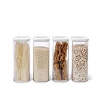 Mepal - Recipientes para Alimentos Modula Juego de 4 Piezas - Tapers para Comida con Tapa - Organizadores de Cocina y Cajas Herméticos - 4 x 2000 ml - White