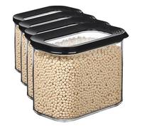 Mepal - Recipientes para Alimentos Modula - Tapers Transparente para Comida con Tapa - Organizador de Cocina y Caja de Almacenamiento de Plástico - Apilable y Hermético - 1000 ml - Black