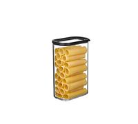 Mepal - Recipientes para Alimentos Modula - Tapers Transparente para Comida con Tapa - Organizador de Cocina y Caja de Almacenamiento de Plástico - Apilable y Hermético - 2000 ml - Black