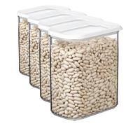 Mepal - Recipientes para Alimentos Modula - Tapers Transparente para Comida con Tapa - Organizador de Cocina y Caja de Almacenamiento de Plástico - Apilable y Hermético - 1500 ml - White
