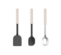 Mepal - Set Cocina 3 pzas (Espátula + Cuchara Mezcladora + Cuchara Servir) Chef it - Para Utensilios Antiadherentes - Resistente al Calor - Apto para Lavavajillas - Utensilios de Cocina - Chalk