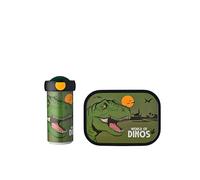 Mepal - Set de Almuerzo Campus - Vaso Escolar y Lunch Box con Caja Bento - Ideal para el Cole, Deporte o Salidas - Apto para Lavavajillas y BPA-free - 300 ml + 750 ml - Dino