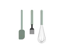 Mepal - Set Repostería 3 pzas (Raspador Grande + Brocha + Batidor Grande) Chef it - Set para Panaderos - Resistente al Calor - Apto para Lavavajillas - Utensilios de Cocina - Nordic sage