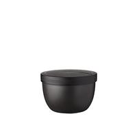 Mepal - Snackpot Ellipse - Recipiente para Alimentos para guardar y Transportar Aperitivos - Apto para Congelador, Microondas y Lavavajillas - 350 ml - Nordic Black