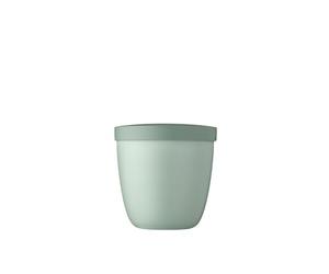 Mepal - Snackpot Ellipse - Recipiente para Alimentos para guardar y Transportar Aperitivos - Apto para Congelador, Microondas y Lavavajillas - 500 ml - Nordic Sage