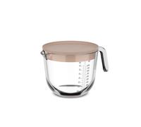 Mepal - Jarra medidora de vidrio con tapa Chef it - Medidas grabadas de fácil lectura - Apto para microondas y horno, sin tapa - Apto para lavavajillas - 1000 ml - Chalk