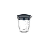 Mepal - Jarra medidora de vidrio con tapa Chef it - Medidas grabadas de fácil lectura - Apto para microondas y horno, sin tapa - Apto para lavavajillas - 500 ml - Navy