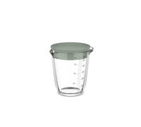 Mepal - Jarra medidora de vidrio con tapa Chef it - Medidas grabadas de fácil lectura - Apto para microondas y horno, sin tapa - Apto para lavavajillas - 500 ml - Nordic sage