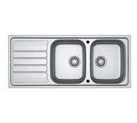 Mepamsa 101.0712.807 - Fregadero FLASH 116.50 REV 2 Cubetas Sobre Encimera Mueble 80 cm Inox