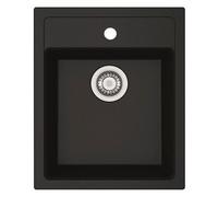 Mepamsa 7612986325546 - Fregadero Cubo 43.53 Cubeta Individual Bajo Encimera 45 cm Resina Negro