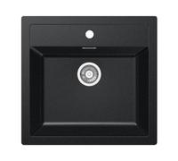 Mepamsa Fregadero de cocina Cubo 56.53 1 cubeta R10 sintético Negro 60 cm
