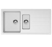 Mepamsa Janus 9750 - Fregadero blanco reversible 1 cubeta y 1 escurridor