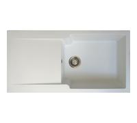 Mepamsa KITE 100 BLANCO - Fregadero De Cocina Sintetico 86 Cm 1 Cubeta 1 Escurridor