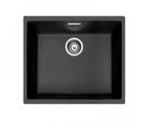 Mepamsa SQUARE 50.40 NEGRO FREG. - Fregadero De Cocina Sintetico 50 Cm 1 Cubeta 0 Escurridores