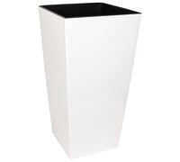 MePla - Maceta alta Finezia - Maceta resistente a la intemperie - Maceta - Maceta - 30x30cm/H 57cm - Blanco