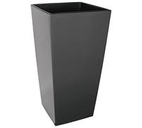MePla - Maceta alta Finezia - Maceta resistente a la intemperie - Maceta - Maceta - Maceta - Maceta - 30 x 30 cm/H 57 cm - Antracita