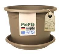 MePla Set 2-TLG Macetas Cylindro + Adecuado Posavasos - Topo, Set Kübel ø50 + US ø49 cm