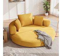 Merax Sofá cama plegable 2 en 1 Boneless sofá cama sofá cama sofá cama cama de invitados sofá perezoso sofá de suelo, sofá de suelo modular con cojines, ovalado 173 x 176 cm, sofá para salón y