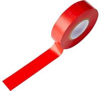 Mercury Cinta Aislante eléctrica de 20 Metros, Fuerte Adhesivo de PVC, Resistente al Agua y ignífugo, Aprobado por BS, Uso Profesional y Bricolaje, Color Rojo