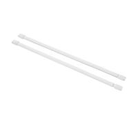 MERCURY TEXTIL- 2 Piezas de Barra Extensible para Cortinas (60-95cm) | Barra de Tension para Cocina, Barra Blanca Ajustable, Facil Instalacion.