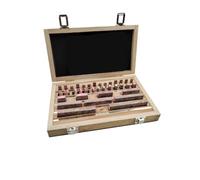 MERIGLARE 47 Piezas Calibrador de Precisión Bloques Patrón Juego de Superficie Precisa Resistente al Uso Estuche de Madera con Interior a Medida Adecuado para, 38 Piezas-nivel 0