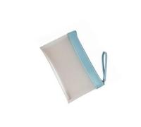 MERIGLARE Carpeta A4 Estuche de Bolsa Portafolios con Cremallera Segura y Acabado Translúcido Fabricada en TPU Impermeable Flexible Adecuada para Oficina, Azul Claro, A6