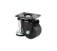 MERIGLARE Rueda Giratoria Industrial Rueda Rodillo Ruedín con Soporte de Acero Reforzado y Nylon Nivelación Integrada Altura Ajustable Adecuada para de Trabajo, 3 Pulg.