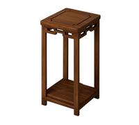MERIGLARE Soporte Expositor Madera Maciza con Dos Niveles Estable Soporte Independiente con Patas Verticales Rústico Organizador para Entrada, Estilo C