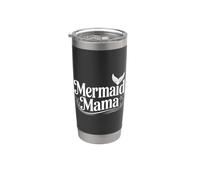 Mermaid Mama Life Ocean Vibes Mamá Vaso térmico de acero inoxidable de doble pared