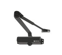 MERONI SERRATURE Cierrapuertas Aéreo de Fuerza Variable con Brazo de Retención a 90º - Cierra Puertas Ambidiestro, Ideal para Puertas de Madera, Aluminio y Metal - Certificado y Fácil de Instalar