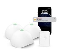 Meross Detector de Agua Inteligente, Sensor Fugas de Agua WiFi, Kit de Alarma de Agua, Mini Detector de Agua para Cocina, baño y Sótano, Compatible con Apple HomeKit (HUB Incluida), Paquete de 3