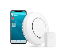 Meross Detector de Humo, Detector de Alarma de Humo con Hub, Compatible con Apple HomeKit, con Silencio y Autotest, Probado Según VDS DIN EN 14604, Blanco