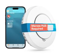 Meross Detector de Humo Inteligente, Detectores de Incendios WiFi, Compatible con Apple HomeKit, Alexa y SmartThings, con Silencio y Autotest, Probado Según EN 14604 (Se Necesita Hub)