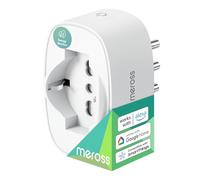 Meross Enchufe inteligente italiano, enchufe WiFi (Type C, F, L) con monitoreo de consumo, enchufe inteligente 16 A, compatible con Alexa, Google Home y SmartThings, control por voz y remoto, 3840 W