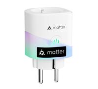 Meross Enchufe Inteligente Matter con Consumo de Energía, Control Remoto y Voz, Soporte para Apple Home, Alexa y Google Home, 16A, 3840W
