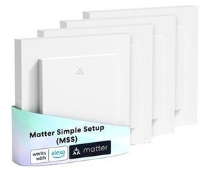 MEROSS MRS105MA-EU: Interruptor inteligente para persianas con conexión Wi-Fi (compatible con Matter) (pack de 4 unidades)