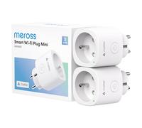 Meross Prise Connectée Matter (Tipo E), 16A Prise WiFi Compatible con Apple HomeKit, Alexa, Google Home y Home Assistant, Medición de Energía para Panel Solar Fotovoltaico, 2 Piezas